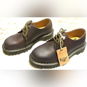 NEW Dr. Martens Unisex 1461 Bex dark brown leather Oxford wms. Sz..8 mens sz. 7